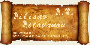 Milisav Milovanov vizit kartica
